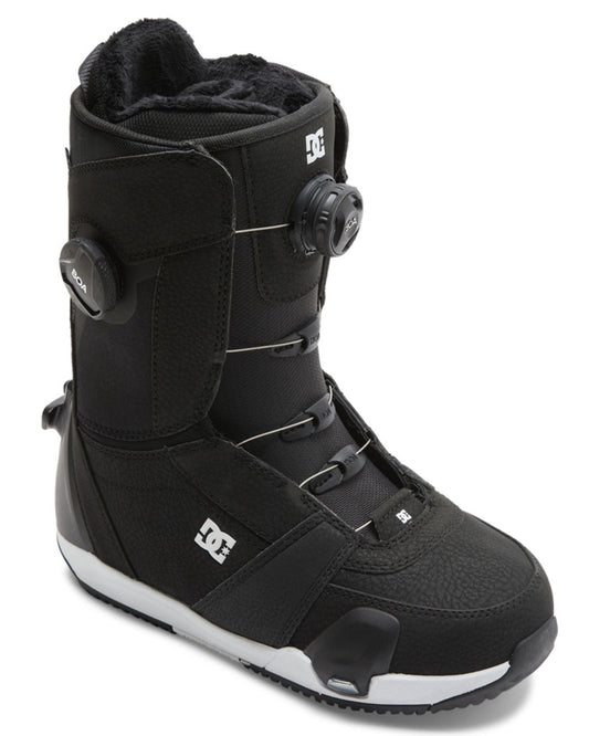 DC Women's Lotus Step On® Snowboard Boots - Black/White Snowboard Boots - Trojan Wake Ski Snow