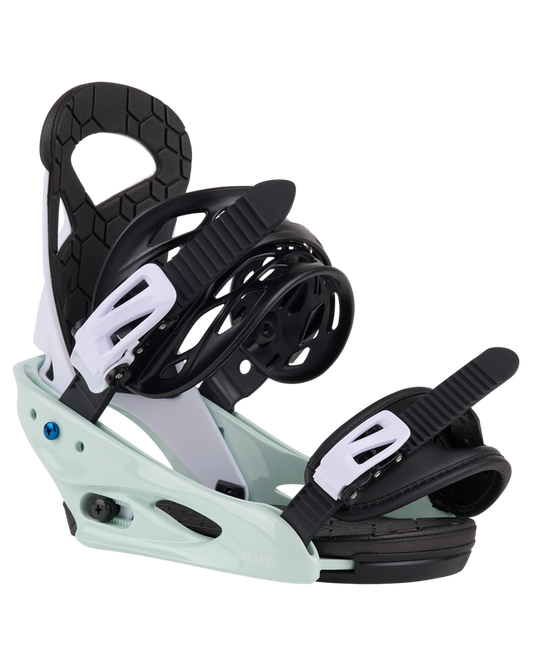 Burton Kids' Smalls Re:Flex Snowboard Bindings - Neo-Mint/White - 2024 Snowboard Bindings - Trojan Wake Ski Snow