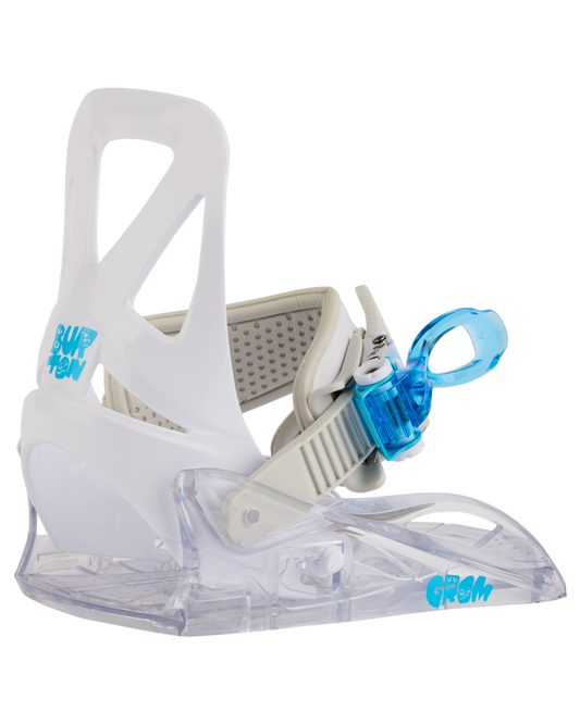 Burton Kids' Grom Disc Snowboard Bindings - White Snowboard Bindings - Trojan Wake Ski Snow