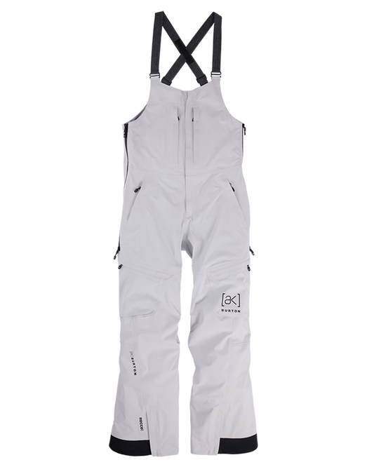 Burton Women's [ak]® Kimmy Gore‑Tex 3L Stretch Bib Snow Pants - Gray Cloud Snow Bibs - Trojan Wake Ski Snow