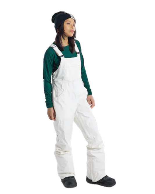 Burton Women's Avalon Gore-Tex 2L Bib - Stout White - 2023 Snow Bibs - Trojan Wake Ski Snow