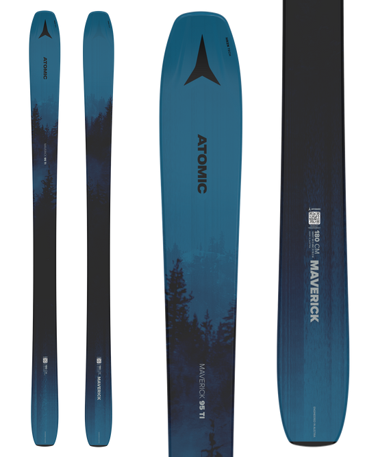 Atomic Maverick 95 Ti Snow Skis - Blue/Black - 2025 Snow Skis - Trojan Wake Ski Snow