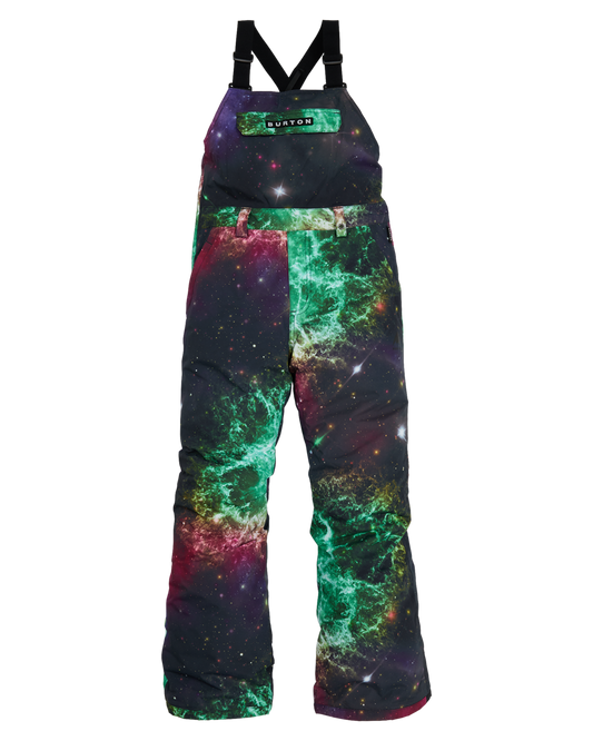 Burton Kids' Skylar 2L Bib Snow Pants - Painted Planets Snow Bibs - Trojan Wake Ski Snow