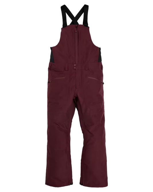 Burton Men's Reserve Gore‑Tex 2L Bib Snow Pants - Almandine Snow Bibs - Trojan Wake Ski Snow