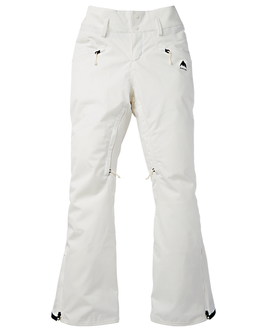 Burton Women's Marcy High Rise Stretch 2L Snow Pants - Stout White Snow Pants - Trojan Wake Ski Snow