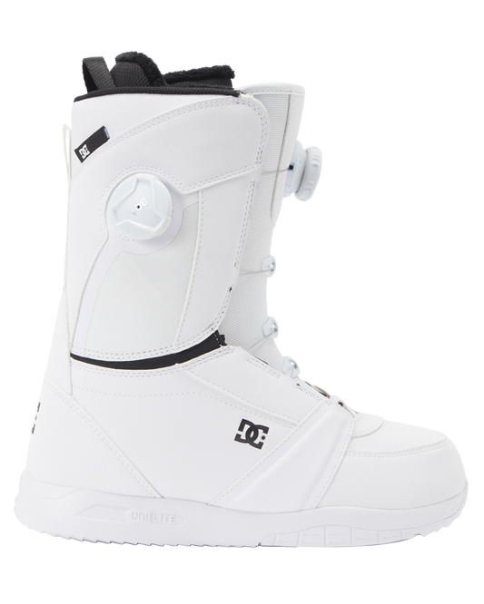 DC Women's Lotus BOA® Snowboard Boots - White/White Snowboard Boots - Trojan Wake Ski Snow