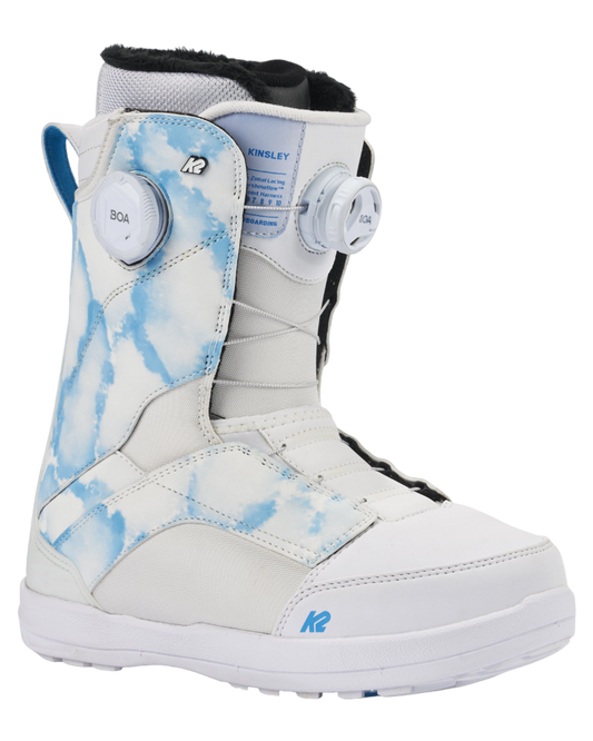 K2 Women's Kinsley Snowboard Boots - Cloud - 2024 Snowboard Boots - Trojan Wake Ski Snow