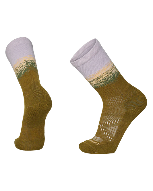 Le Bent The Range Light Cushion Crew Hike Sock - Woodland Moss Socks - Trojan Wake Ski Snow
