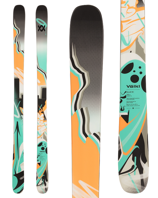 Volkl Revolt 90 Flat Snow Skis - 2025 Snow Skis - Trojan Wake Ski Snow